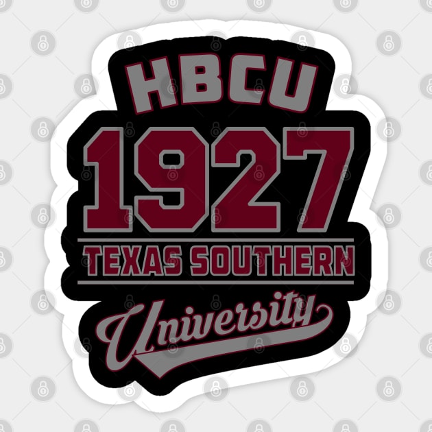 Texas Southern 1927 University Apparel Sticker by HBCU Classic Apparel Co